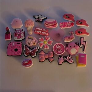 24 piece CROCS girly Charms Set